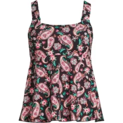 Lands' End Women's Flutter Scoop Neck Tankini Top Comfort Adjustable Straps -Clothing store GUEST a9acd170 f0cc 42dd 9b79 aca2717cadcb
