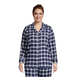 Lands' End Women's Long Sleeve Print Flannel Pajama Top -Clothing store GUEST a9ad0282 68fd 46aa bb46 d8c8bf2b7507