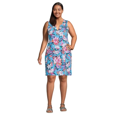Lands' End Women's Cotton Jersey Sleeveless Swim Cover-up Dress 13 Lands' End Women's Cotton Jersey Sleeveless Swim Cover-up Dress - Image 13