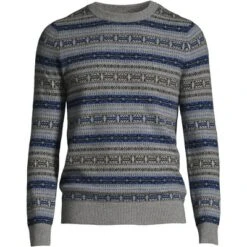 Lands' End Men's Fine Gauge Cashmere Crewneck Sweater