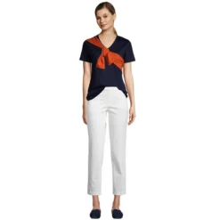 Lands' End Women's Relaxed Supima Cotton Short Sleeve V-Neck T-Shirt -Clothing store GUEST aad8921c bb86 4513 98f0 63229c8f709b