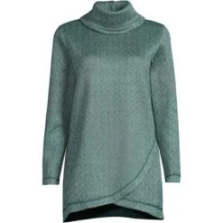 Lands' End Women's Tall Sweater Fleece Tunic Cowl Neck Pullover -Clothing store GUEST accc66d5 6603 4f0e b2af 50a7e79bcd34