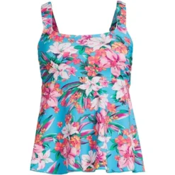 Lands' End Women's Flutter Scoop Neck Tankini Top Comfort Adjustable Straps -Clothing store GUEST addd8257 5621 454c b8e1 5db9a948ebf2