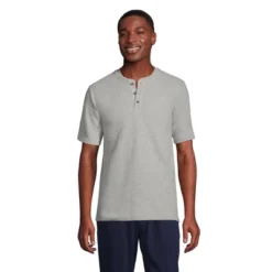 Lands' End Men's Waffle Short Sleeve Pajama Henley 10 Lands' End Men's Waffle Short Sleeve Pajama Henley -Clothing store GUEST af0f6466 673a 41b2 bacb d937831ab171