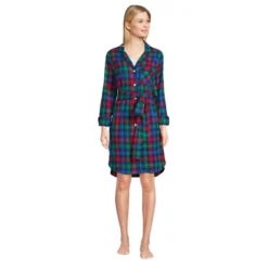 Lands' End Women's Plus Size 3/4 Sleeve Flannel Sleepshirt Nightgown -Clothing store GUEST af571eee 56b6 4908 a95a 6a0b282efca4