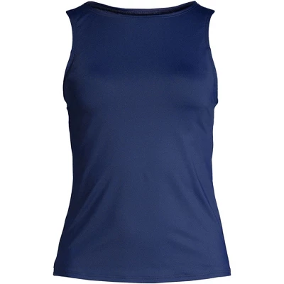 Lands' End Women's High Neck UPF 50 Modest Tankini Top Swimsuit 5 Lands' End Women's High Neck UPF 50 Modest Tankini Top Swimsuit - Image 5