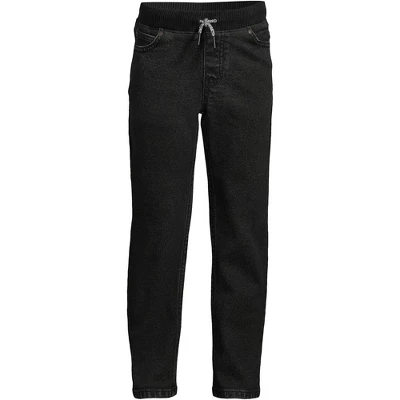 Lands' End Boys Slim Iron Knee Stretch Pull On Denim Jeans 5 Lands' End Boys Slim Iron Knee Stretch Pull On Denim Jeans - Image 5