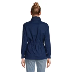 Lands' End Women's Cotton Hooded Jacket With Cargo Pockets