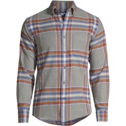 Lands' End Men's Tailored Fit Flagship Flannel Shirt