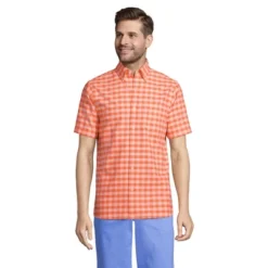 Lands' End Lands' End Men's Traditional Fit Short Sleeve Comfort-First Sail Rigger Oxford Shirt -Clothing store GUEST b27a752f 0e8d 4aa9 8992 30df5bbfc03e