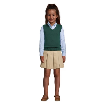Lands' End School Uniform Kids Cotton Modal Sweater Vest 2 Lands' End School Uniform Kids Cotton Modal Sweater Vest - Image 2