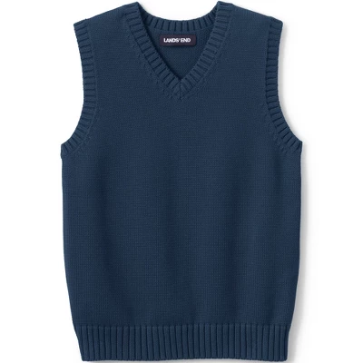 Lands' End School Uniform Kids Cotton Modal Sweater Vest 5 Lands' End School Uniform Kids Cotton Modal Sweater Vest - Image 5