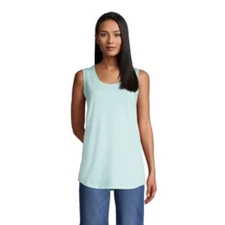 Lands' End Women's Supima Cotton Scoop Neck Tunic Tank Top -Clothing store GUEST b3ae1cca 6013 48b6 a43c ddd6505c69e5