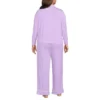 Lands' End Women's Cooling 2 Piece Pajama Set - Long Sleeve Top And Pants