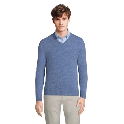 Lands' End Men's Fine Gauge Cashmere V-neck Sweater 16 Lands' End Men's Fine Gauge Cashmere V-neck Sweater - Image 16