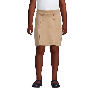 Lands' End Lands' End School Uniform Girls Ponte Button Front Skort 2 Lands' End Lands' End School Uniform Girls Ponte Button Front Skort - Image 2