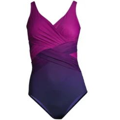 Lands' End Women's Plus Size DD-Cup Slender Tummy Control Chlorine Resistant Wrap One Piece Swimsuit 9 Lands' End Women's Plus Size DD-Cup Slender Tummy Control Chlorine Resistant Wrap One Piece Swimsuit -Clothing store GUEST b7304e93 0367 4756 a14d 39b7c67a0792