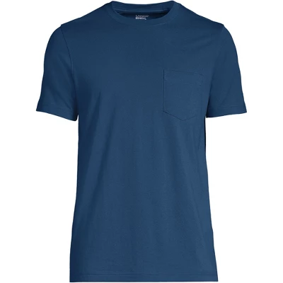 Lands' End Men's Short Sleeve Supima Tee With Pocket 1 Lands' End Men's Short Sleeve Supima Tee With Pocket