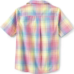 Lands' End Kids Short Sleeve Poplin Camp Shirt