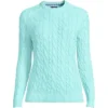 Lands' End Women's Cotton Cable Drifter Crewneck Sweater