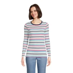 Lands' End Women's Tall All Cotton Long Sleeve Crewneck T-Shirt -Clothing store GUEST bc80a14b 1906 4ae2 a467 b206f6908101