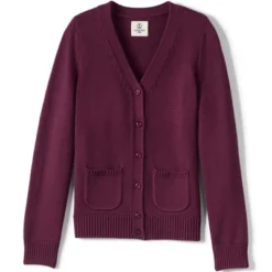 Lands' End School Uniform Girls Cotton Modal Button Front Cardigan Sweater -Clothing store GUEST be6626de fcea 49f0 b9cc 96ca565b9f1c