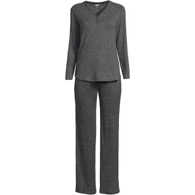 Lands' End Women's Cozy 2 Piece Pajama Set - Long Sleeve Top And Pants 6 Lands' End Women's Cozy 2 Piece Pajama Set - Long Sleeve Top And Pants - Image 6