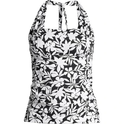 Lands' End Women's Chlorine Resistant Square Neck Halter Tankini Swimsuit Top 4 Lands' End Women's Chlorine Resistant Square Neck Halter Tankini Swimsuit Top - Image 4