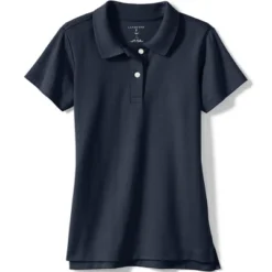 Lands' End School Uniform Girls Short Sleeve Feminine Fit Interlock Polo Shirt -Clothing store GUEST c1675c04 47c0 4291 bd77 658ee4a6fb89
