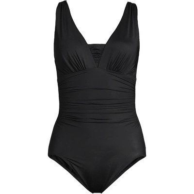 Lands' End Women's Mastectomy Slender Grecian Tummy Control Chlorine Resistant One Piece Swimsuit 6 Lands' End Women's Mastectomy Slender Grecian Tummy Control Chlorine Resistant One Piece Swimsuit - Image 6