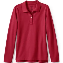Lands' End School Uniform Girls Long Sleeve Feminine Fit Mesh Polo Shirt -Clothing store GUEST c5197915 9b53 4d12 b909 4cd5731292dc