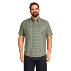 Lands' End Men's Short Sleeve Traditional Fit No Iron Sportshirt -Clothing store GUEST c5540462 b324 4c6e a789 0f6372556b03