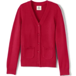 Lands' End School Uniform Girls Cotton Modal Button Front Cardigan Sweater -Clothing store GUEST c5ad5f13 70a8 4c4e 917a 9a420c3f339a