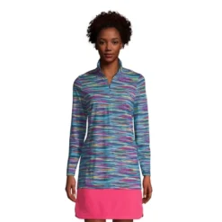 Lands' End Women's Quarter Zip Long Sleeve Tunic Rash Guard Cover-up UPF 50 Sun Protection -Clothing store GUEST c5fb93e8 0904 4545 9d02 2b8e41807788
