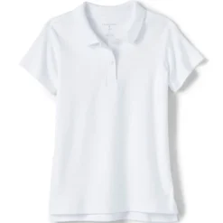 Lands' End School Uniform Girls Short Sleeve Feminine Fit Interlock Polo Shirt -Clothing store GUEST c799d287 71a8 4cc7 8c3c d687732ca449