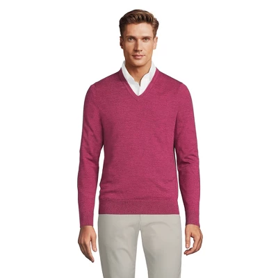 Lands' End Men's Classic Fit Fine Gauge Supima Cotton V-neck Sweater 6 Lands' End Men's Classic Fit Fine Gauge Supima Cotton V-neck Sweater - Image 6