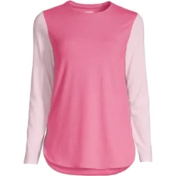 Lands' End Women's Moisture Wicking UPF 50 Sun Long Sleeve Curved Hem Tunic Top -Clothing store GUEST c85ba962 6ac8 4d70 aab4 d971f159ee62