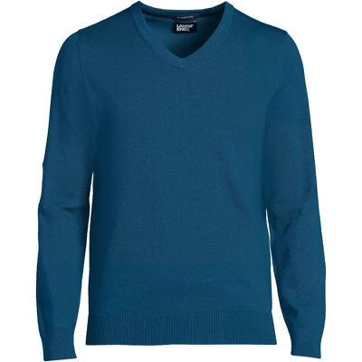 Lands' End Men's Classic Fit Fine Gauge Supima Cotton V-neck Sweater 16 Lands' End Men's Classic Fit Fine Gauge Supima Cotton V-neck Sweater - Image 16