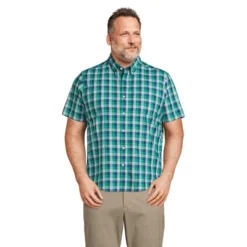Lands' End Men's Traditional Fit Short Sleeve Essential Lightweight Poplin -Clothing store GUEST c99559bc 76d8 4461 a18b 1715d7196bcf