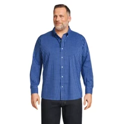 Lands' End Men's Traditional Fit Comfort-First Shirt With Coolmax Printed -Clothing store GUEST cac37a84 b34f 457b b57d 72e88697631a