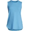 Lands' End Women's Moisture Wicking UPF Sun Crewneck Tunic Tank Top