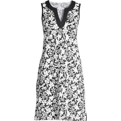 Lands' End Women's Cotton Jersey Sleeveless Swim Cover-up Dress 5 Lands' End Women's Cotton Jersey Sleeveless Swim Cover-up Dress - Image 5