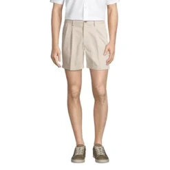 Lands' End Lands' End Men's Traditional Fit Pleated 6" No Iron Chino Shorts 8 Lands' End Lands' End Men's Traditional Fit Pleated 6" No Iron Chino Shorts -Clothing store GUEST cc56df4a 94e6 42fe bbc7 6f688f8444d3