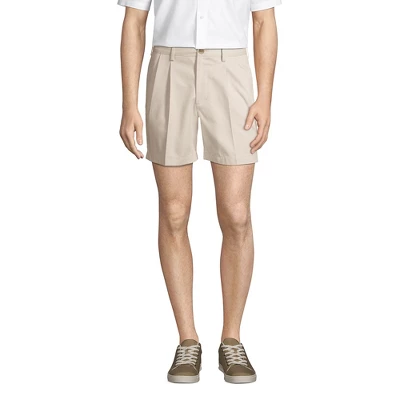 Lands' End Lands' End Men's Traditional Fit Pleated 6" No Iron Chino Shorts 4 Lands' End Lands' End Men's Traditional Fit Pleated 6" No Iron Chino Shorts - Image 4
