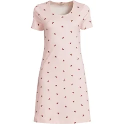 Lands' End Women's Cotton Short Sleeve Knee Length Nightgown -Clothing store GUEST cdc464e9 1d87 4ff5 a044 3219630e9665