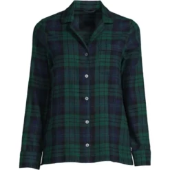 Lands' End Women's Tall Long Sleeve Print Flannel Pajama Top -Clothing store GUEST ce2a1317 e287 4966 9626 98c418adcd95 1