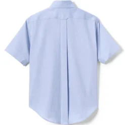 Lands' End School Uniform Boys Short Sleeve No Iron Pinpoint Dress Shirt
