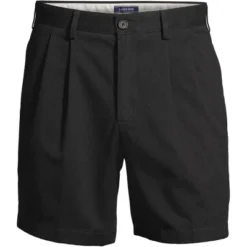 Lands' End Lands' End Men's Traditional Fit Pleated 6" No Iron Chino Shorts
