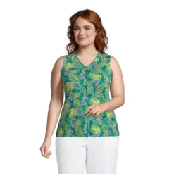 Lands' End Women's Light Weight Trimmed Tank Top -Clothing store GUEST ce600111 8c19 4834 97c3 5cf2e3b43928