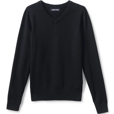 Lands' End School Uniform Boys Cotton Modal Fine Gauge V-neck Sweater 8 Lands' End School Uniform Boys Cotton Modal Fine Gauge V-neck Sweater - Image 8